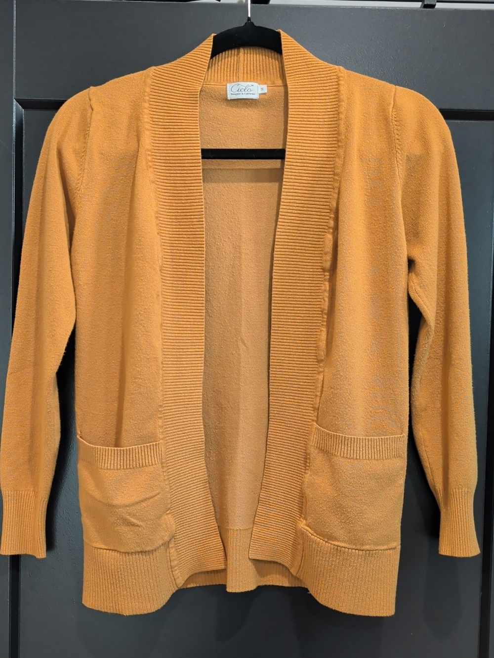 Cielo Open-Front Cardigan in Mustard